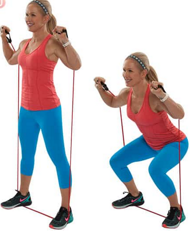 Exercise Band Squats